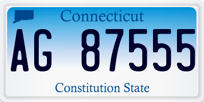 CT license plate AG87555