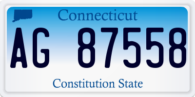 CT license plate AG87558