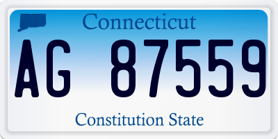 CT license plate AG87559