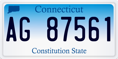 CT license plate AG87561