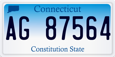 CT license plate AG87564