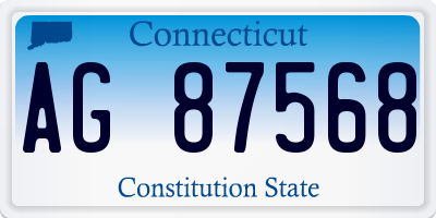 CT license plate AG87568