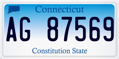 CT license plate AG87569