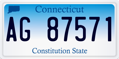CT license plate AG87571