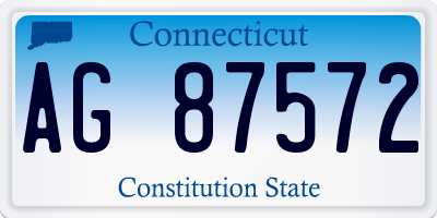 CT license plate AG87572