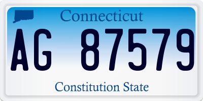 CT license plate AG87579