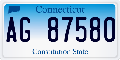 CT license plate AG87580