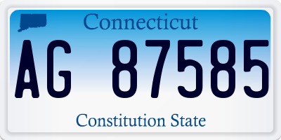 CT license plate AG87585