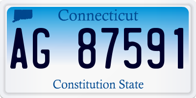 CT license plate AG87591