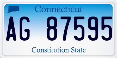 CT license plate AG87595