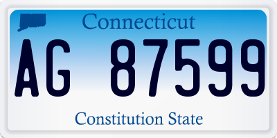 CT license plate AG87599
