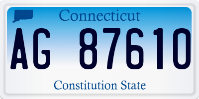 CT license plate AG87610