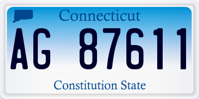 CT license plate AG87611