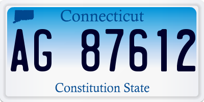 CT license plate AG87612