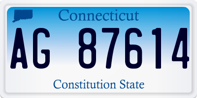 CT license plate AG87614