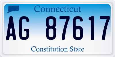 CT license plate AG87617