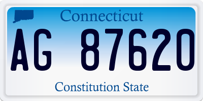 CT license plate AG87620