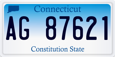 CT license plate AG87621
