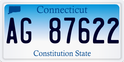 CT license plate AG87622