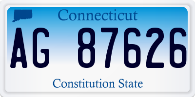 CT license plate AG87626
