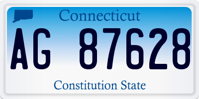 CT license plate AG87628