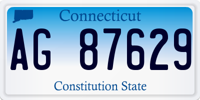 CT license plate AG87629