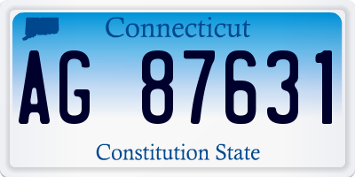 CT license plate AG87631