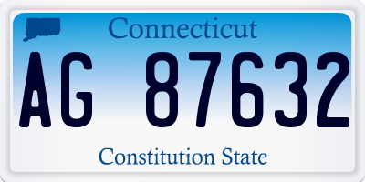CT license plate AG87632