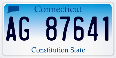 CT license plate AG87641