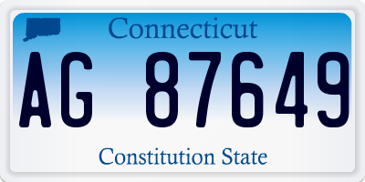 CT license plate AG87649