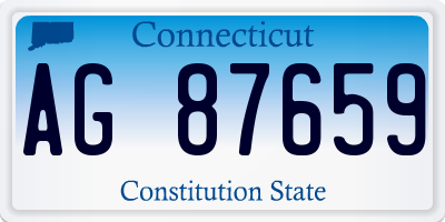 CT license plate AG87659