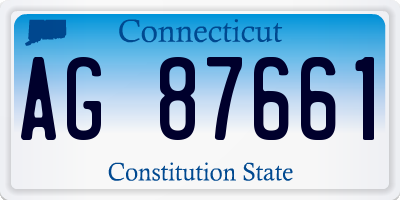 CT license plate AG87661