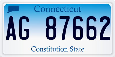CT license plate AG87662