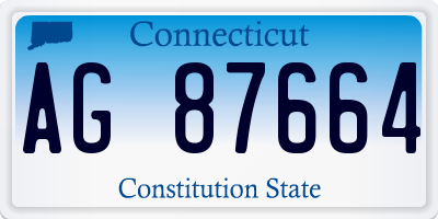 CT license plate AG87664