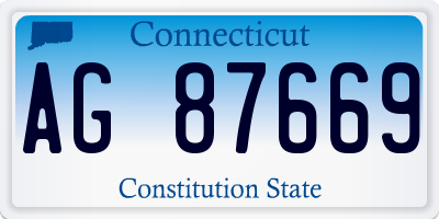 CT license plate AG87669
