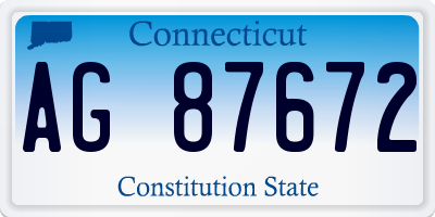 CT license plate AG87672