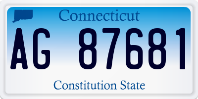 CT license plate AG87681