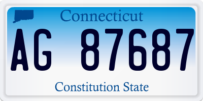 CT license plate AG87687