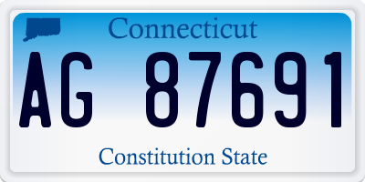 CT license plate AG87691