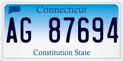 CT license plate AG87694