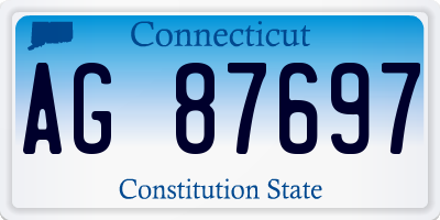 CT license plate AG87697