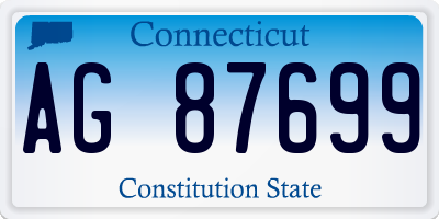 CT license plate AG87699