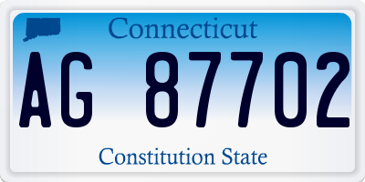 CT license plate AG87702