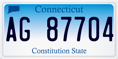 CT license plate AG87704