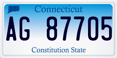 CT license plate AG87705