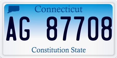 CT license plate AG87708