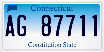 CT license plate AG87711