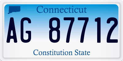 CT license plate AG87712