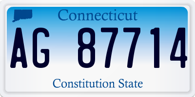 CT license plate AG87714