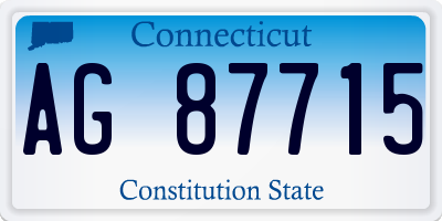 CT license plate AG87715